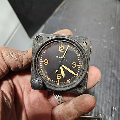 Vintage Aircraft 8 Day Clock Military? • $135