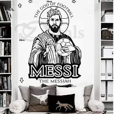 £16.49 • Buy Messi Football Star Barcelona Quote Wall Stickers Art Room Removable Decals DIY
