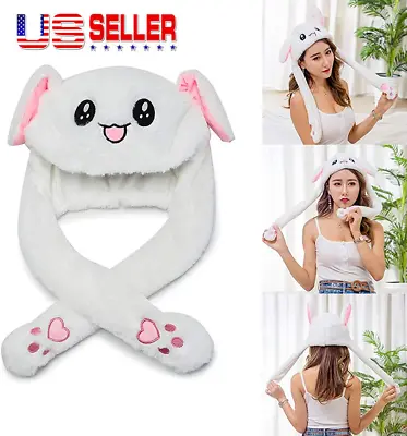 $10.18 • Buy Funny Plush Bunny Hat Ear Moving/Jumping Rabbit Hat Cute Unisex Animal Ear USA