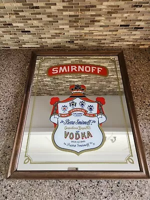 Vintage Smirnoff Vodka Mirror Pub/Bar Decor - Framed • $30