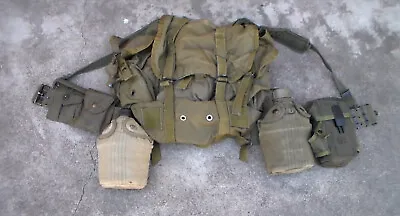US Vietnam War To Desert Storm Alice Pack & M56 Suspenders & Caanteens & Pouches • $120
