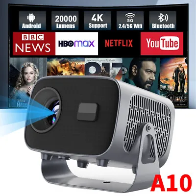 4K Mini Projector 20000 Lumen LED 1080P WiFi Bluetooth UHD Portable Home Theater • $30.99