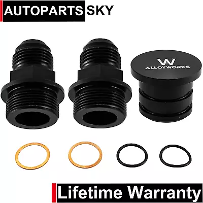 Block Plug & Catch Can Breather AN10 Fittings For Honda Acura B-Series B16 • $13.99