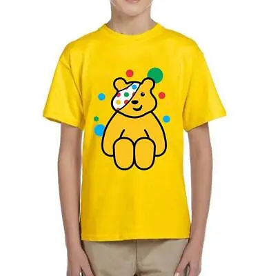 New Kids Boys Girls Spotted Theme Children In Need T-Shirt Spotty School Tee Top • £12.99