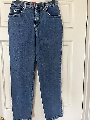 Vintage Gloria Vanderbilt HR Mom Jeans Sz 8 Short Skinny Stretch Red Label • $9