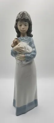 Nao Lladro Figurine 'Someone To Love'  #1118 Girl With Puppy Made In Spain • £17.99