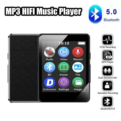 Portable Bluetooth HiFi MP3 Player Media Audio Recorder Music W/USB Black New • $11.26