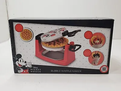 Disney Mickey Mouse Rotating Bubble Waffle Maker Single Flip Waffle Iron New • $35.19