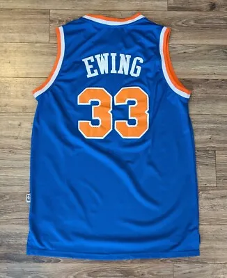 Patrick Ewing Jersey New York Knicks Adidas Hardwood Classics Blue Away XL +2 • $59.97