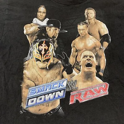 WWE Smackdown Vs Raw Youth T Shirt Cena Undertaker Triple X Mysterio Kids 14-16 • £8.04