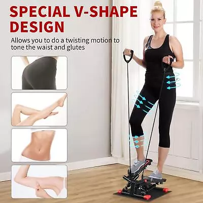 Adjustable Mini Stepper With LCD Monitor Stepping Machine Stair Climber • $57.90