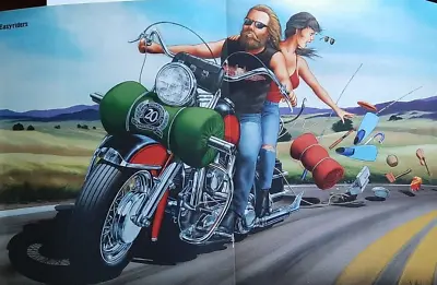 Vintage David Mann Motorcycle Poster Original Easy Rider Excellent - Road Trash • $8.99