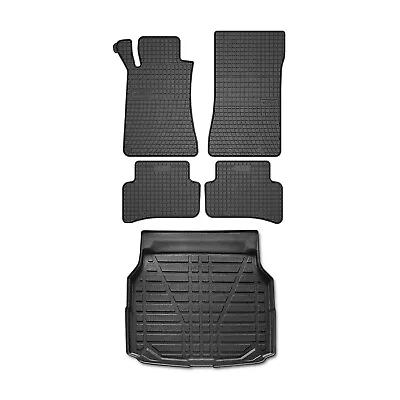 Custom Floor Mats + Trunk Cargo Liner For Mercedes Benz C-Class 2001-2007 3D Set • $119.90