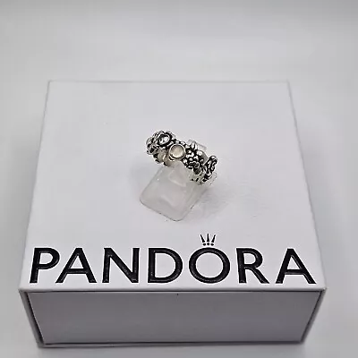 Genuine Pandora Blue Topaz Natures Serenity Ring ALE 925 Size- 56 #190121BTP • £64