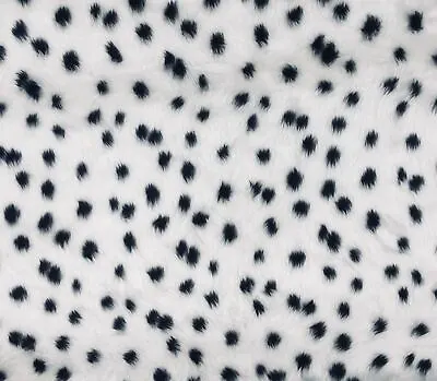 £7.99 • Buy Dalmatian Fluffy Cuddly Faux Fur Fabric 150cm Wide (60 ) Sold By 1/2 & 1 Meter