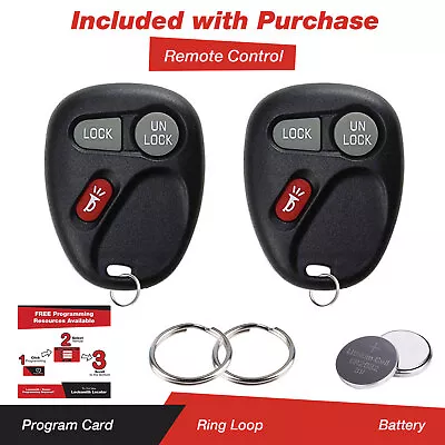 2x For 1999 2000 2001 Chevrolet Silverado Car Remote Keyless Entry Key Fob • $13.45