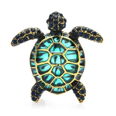 Lovely Vintage Turtle Brooch Pin Enamel Women Men Sea Animal Party Jewelry Gifts • $3.29