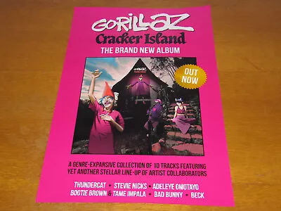 Gorillaz - Cracker Island - Original Uk Promo Poster • £10.99