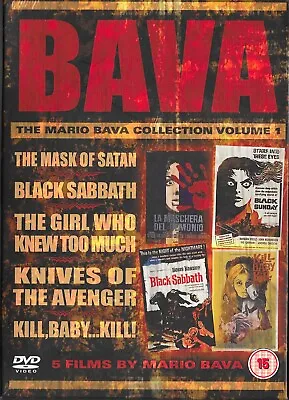 MARIO BAVA COLLECTION Volume 1 DVD (2007) - 5 Discs/5 Films - Region 2 - UNCUT • £30