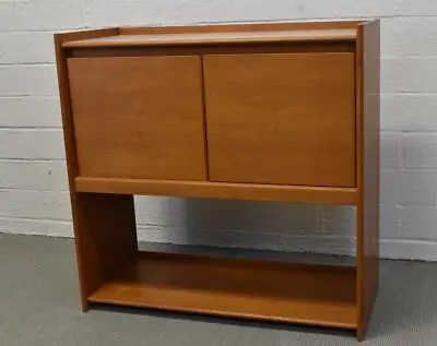 Vintage Mid Century Modern Danish Teak Bar Storage Cabinet • $450
