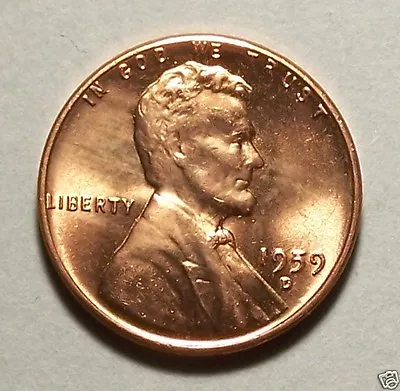 1959 D Lincoln Cent Penny BU/UNC  From Mint Estate Sale  $.99 • $0.99