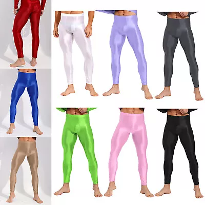 Men Compression Long Pants Bulge Pouch Tights Trousers Seamless Underwear Tight • $12.21