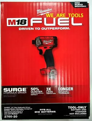 New M18 Milwaukee FUEL 2760-20 1/4  Brushless 4 Speed Battery Impact 18 Volt Box • $124.97