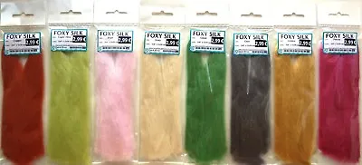 8x FOXY SILK SYNTHETIC EP MIGHTY FIBER Streamer Fly Tying Materials Set 8 Col • $7.89