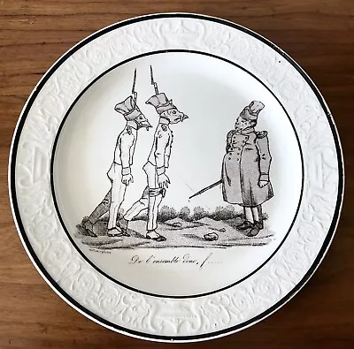 ANTIQUE C1840 FRENCH Choisy PORCELAIN Metamorphosed Animals Insects #11 Plate • $29.99