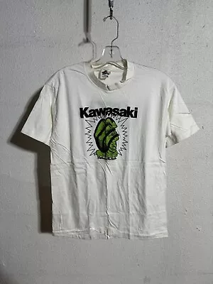 Vintage 70s Kawasaki Big Green Glove T Shirt Large Motocross Racing Dirt Bike • $85
