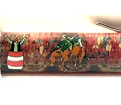 ProRodeo Floaty Pen Moving Rider On Bronco Bronc Rodeo Hall Of Fame Colorado Vtg • $26.99