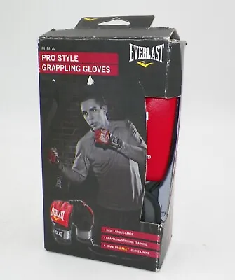 Everlast Pro Style Grappling Gloves - Red Black MMA Martial Arts Sparring • $9.32