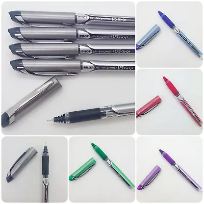 £2.25 • Buy Pilot V5 Grip Hi-tecpoint Extra Fine 0.5mm Tip Black Blue Red Green Violet Pen