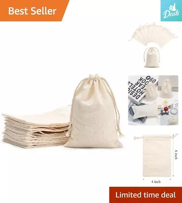 Cotton Drawstring Bags - Reusable Muslin Sachet Bag For Party Wedding - 20 Pack • $14.24