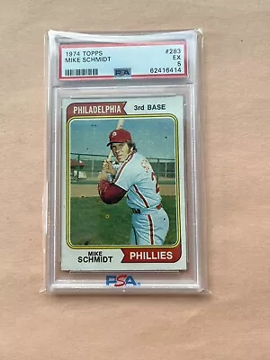 1974 Topps #283 Philadelphia Phillies Mike Schmidt PSA 5 EX Condition. • $46
