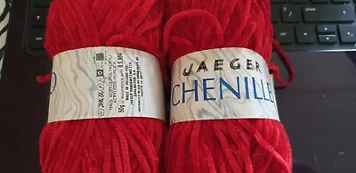 Wool Red Jaeger Chenille X 3 50g  • £6