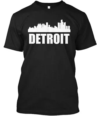 Detroit Mi Skyline - T-Shirt Made In The USA Size S To 5XL • $22.87