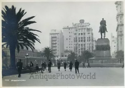 Argentina Montevideo Square View Antique Photo • $16