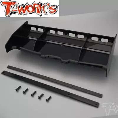 T-work's 1/8 Airflow Buggy Wing Black RC Car Parts Sworkz TLR Agama Mugen Tekno • $14.99