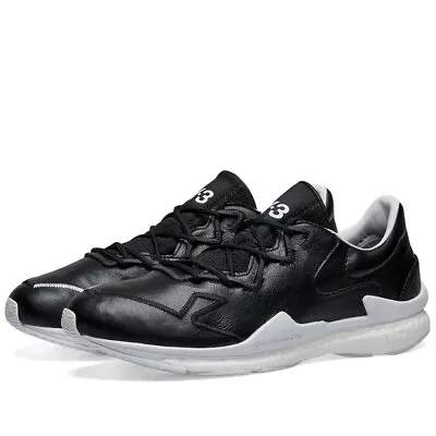 Adidas Y-3 Adizero Runner Black White Men's Sneaker Shoes Leather Yohji Yamamoto • $399.99