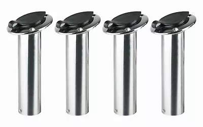 4X 316 Stainless Steel 15 Degree Boat Fishing Rod Holder Bracket Flush Mount • $65.36