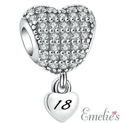 18 Birthday Charm For Charm Bracelet. 18th Birthday Sterling Silver Charm • £16.50