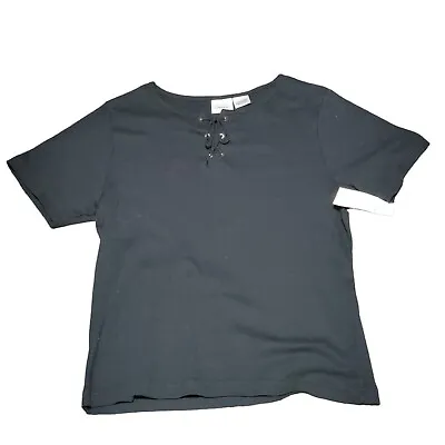 Jason Maxwell Women's Top Shirt Lace Collar Size Large Sz L NWT 100% Cotton • £5.83