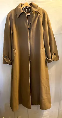 Vintage Usa Union Made Regency Pure Cashmere Brown Coat L Women's • $99