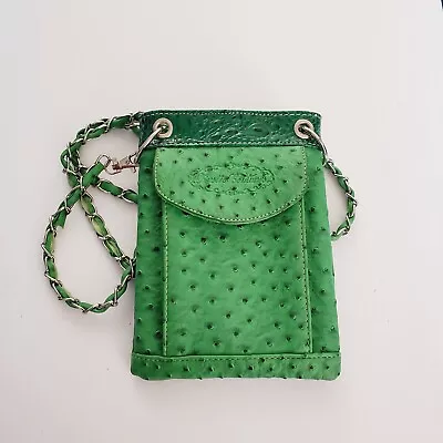 R&C Rustic Coutures Crossbody Western Leather Purse Green Shoulder Bag Wallet  • $18
