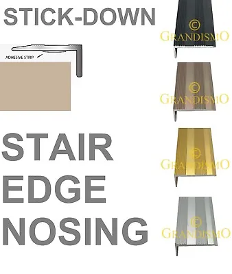 Stair Nose Edge / Edging - Self Adhesive - Trim Step Modern Colours Wood Carpet • £5.88