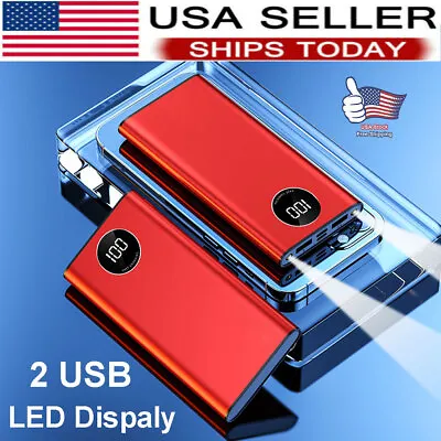 Portable Fast Charger 30000mAh Power Bank Dual USB External Battery LED Display • $21.39