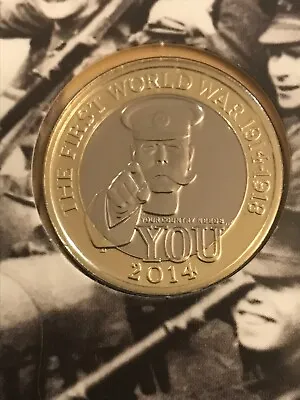 2014 WW1 Outbreak Lord Kitchener £2 Coin Two Pound BU Royal Mint Pack Folder • £16.95