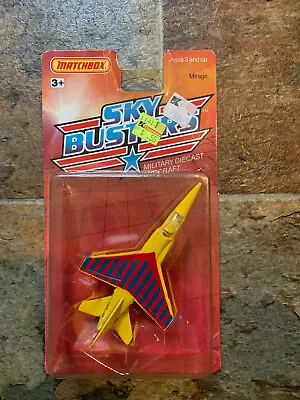Matchbox Skybusters Sb-3 Mirage Military Fighter Jet Red & Yellow New 1989 Nib • $15