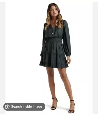 $38 • Buy Forever New - Melissa Tier Skater Dress - Size 12